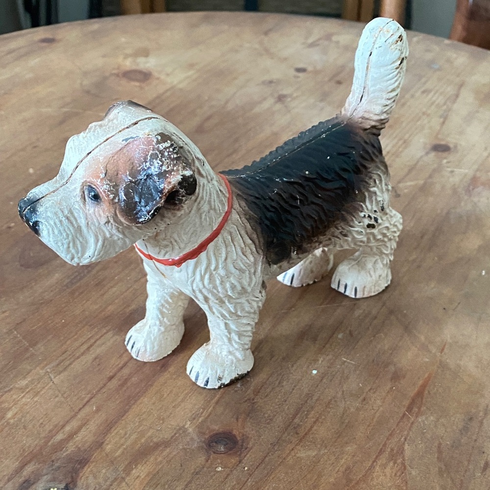 Vintage Cast Iron Fox Terrier Doorstop